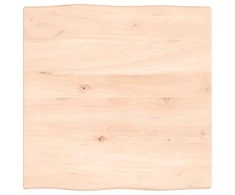 Stalviršis, 60x60x2cm, ąžuolo medienos masyvas, su gyvu kraštu