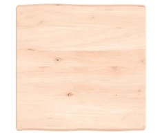 Stalviršis, 60x60x(2-6) cm, medienos masyvas, su gyvu kraštu