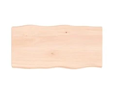 Stalviršis, 80x40x(2-6) cm, medienos masyvas, su gyvu kraštu