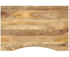 Rašomojo stalo stalviršis su linkiu, 100x50x2,5cm, mango