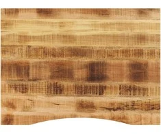 Rašomojo stalo stalviršis su linkiu, 100x80x2,5 cm, mango