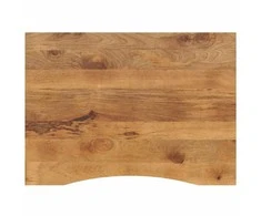 Rašomojo stalo stalviršis su linkiu, 100x80x2,5 cm, mango
