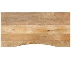 Rašomojo stalo stalviršis su linkiu, 110x50x2,5 cm, mango