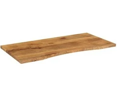 Rašomojo stalo stalviršis su linkiu, 110x50x2,5 cm, mango