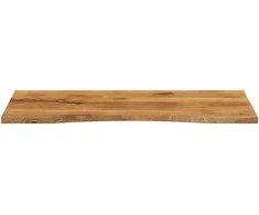 Rašomojo stalo stalviršis su linkiu, 120x50x2,5 cm, mango