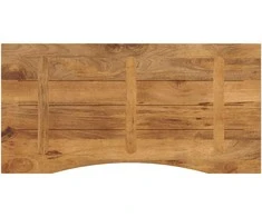 Rašomojo stalo stalviršis su linkiu, 140x50x2,5 cm, mango