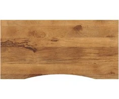 Rašomojo stalo stalviršis su linkiu, 140x50x2,5 cm, mango