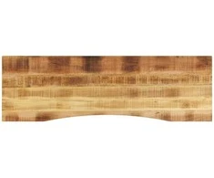 Rašomojo stalo stalviršis su linkiu, 160x50x2,5 cm, mango