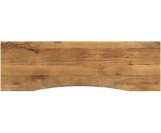 Rašomojo stalo stalviršis su linkiu, 160x50x2,5 cm, mango