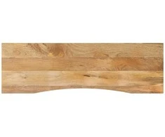 Rašomojo stalo stalviršis su linkiu, 160x50x2,5 cm, mango