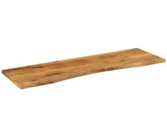 Rašomojo stalo stalviršis su linkiu, 160x50x2,5 cm, mango