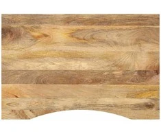 Rašomojo stalo stalviršis su linkiu, 80x60x2,5 cm, mango