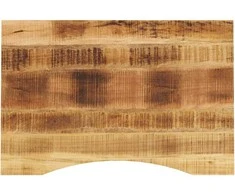 Rašomojo stalo stalviršis su linkiu, 90x60x2,5cm, mango masyvas
