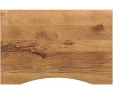 Rašomojo stalo stalviršis su linkiu, 90x60x2,5cm, mango masyvas