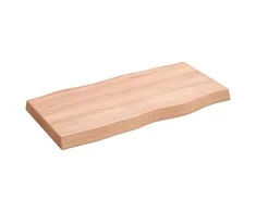 Stalviršis, šviesiai rudas, 80x40x(2-6) cm, medienos masyvas