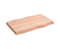 Stalviršis, šviesiai rudas, 80x50x(2-6) cm, medienos masyvas