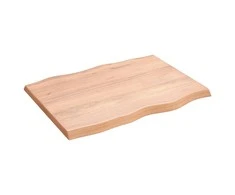 Stalviršis, šviesiai rudas, 80x60x(2-4) cm, medienos masyvas