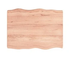 Stalviršis, šviesiai rudas, 80x60x(2-6) cm, medienos masyvas