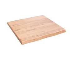 Stalviršis, šviesiai rudas, 60x60x(2-4) cm, medienos masyvas