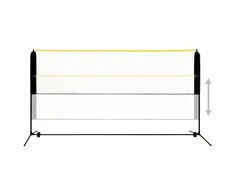 Reguliuojamas badmintono tinklas, 300x103x94–158cm, metalas