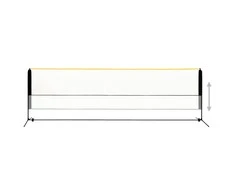 Reguliuojamas badmintono tinklas, 500x103x94–158cm, metalas
