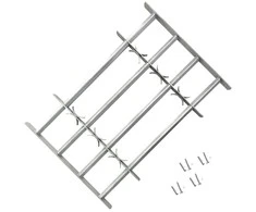 Reguliuojama apsauginė grotelė langams su 4 skersiniais, 500-650mm