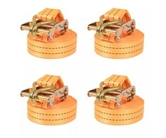 Reketo tvirtinamieji dirželiai, 4vnt., 1t., 6mx38mm, oranž.