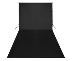 Rinkinys fotostudijai, juodas fonas 600x300cm ir šviestuvai