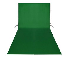 Rinkinys fotostudijai, žalias fonas 600x300cm ir šviestuvai