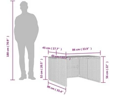 Roboto vejapjovės garažas, smėlio, 86x90x52/57cm, poliratanas