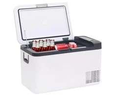 Šaltdėžė su rankena ir adapteriu, juoda ir balta, 18l, PP ir PE
