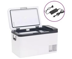 Šaltdėžė su rankena ir adapteriu, juoda ir balta, 25l, PP ir PE