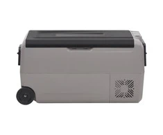 Šaltdėžė su ratukais ir adapteriu, juoda ir pilka, 50l, PP/PE