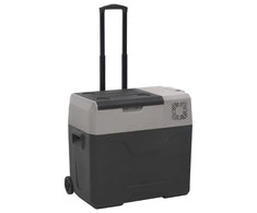 Šaltdėžė su ratukais ir rankena, juoda ir pilka, 40l, PP