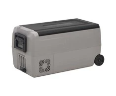 Šaltdėžė su ratukais ir rankena, juoda ir pilka, 50l, PP ir PE