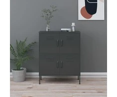 Sandėliavimo spintelė, antracito, 80x35x101,5cm, plienas