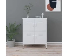 Sandėliavimo spintelė, baltos spalvos, 80x35x101,5cm, plienas