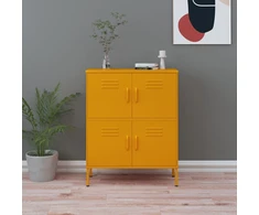 Sandėliavimo spintelė, geltona, 80x35x101,5cm, plienas