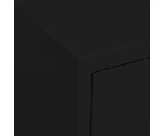 Sandėliavimo spintelė, juodos spalvos, 80x35x101,5cm, plienas