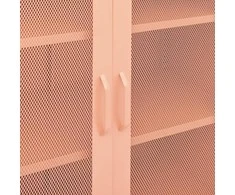 Sandėliavimo spintelė, rožinės spalvos, 80x35x101,5cm, plienas