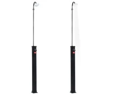 Saulės energija šildomas dušas, juodas, 215cm, 8 l