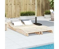 Sofa Saulės gultai, 2vnt., 205x60x31,5cm, pušies medienos masyvas