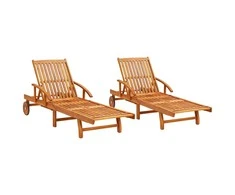 Sofa Saulės gultai, 2vnt., akacijos medienos masyvas (2x310288)