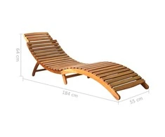 Sofa Saulės gultai, 2vnt., akacijos medienos masyvas (2x310166)