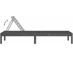 Sofa Saulės gultai, 2vnt., pilki, 199,5x60x74cm, pušies masyvas