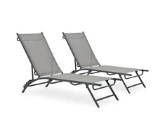 Sofa Saulės gultai, 2vnt., tekstilenas ir plienas