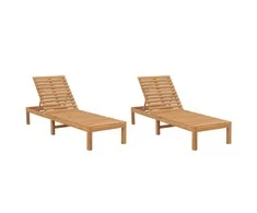 Sofa Saulės gultai, 2vnt., tikmedžio medienos masyvas