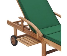Sofa Saulės gultai su čiužinukais, 2vnt., žali, tikmedžio masyvas