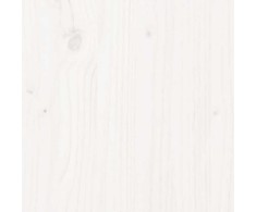 Saulės gultas, baltas, 205x60x31,5cm, pušies medienos masyvas