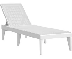 Saulės gultas, baltos spalvos, 186x60x29cm, PP